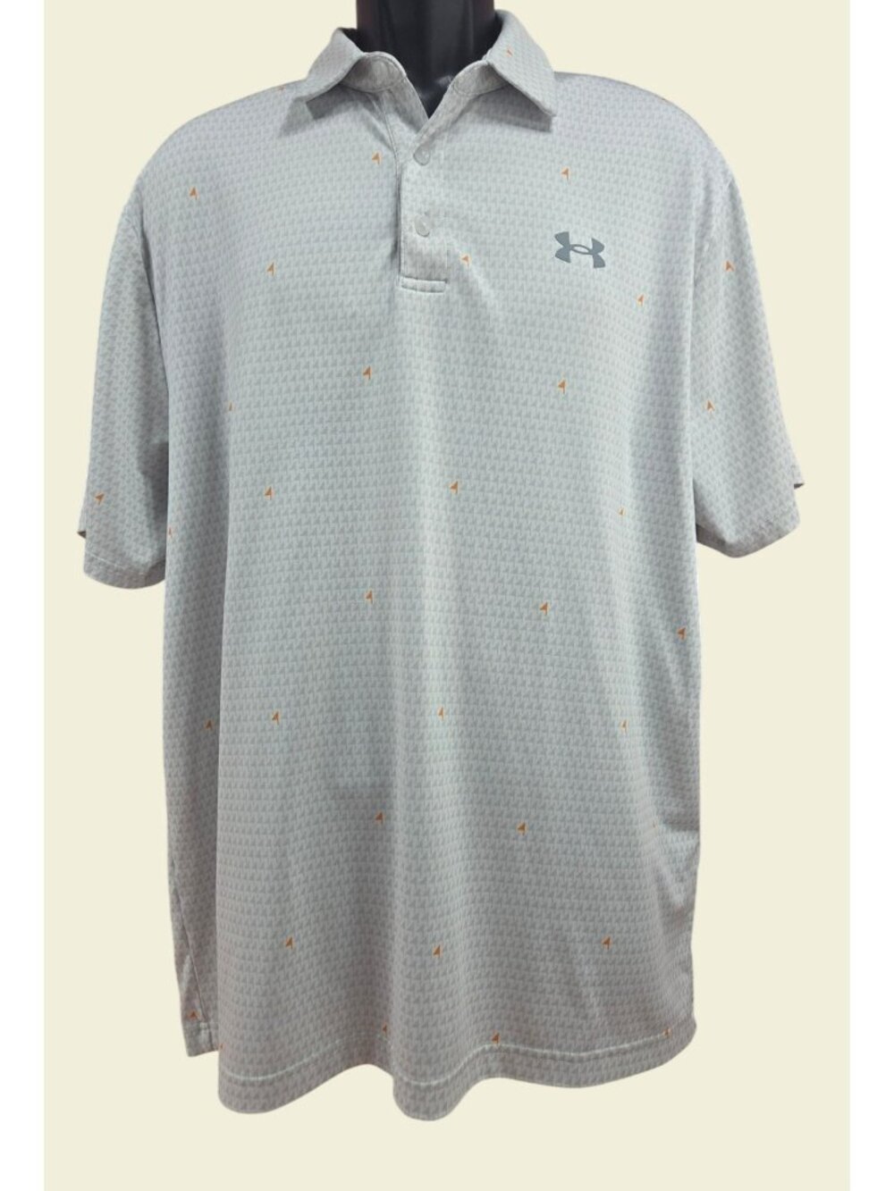 Under Armour Mens Gray Playoff Polo Shirt Size Large